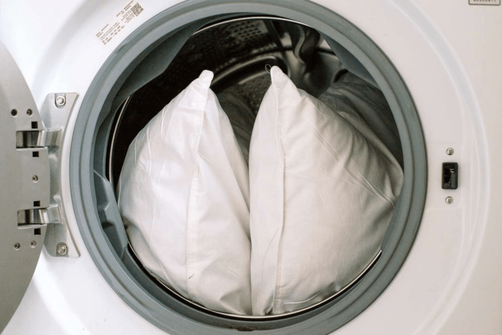 travesseiro maquina de lavar